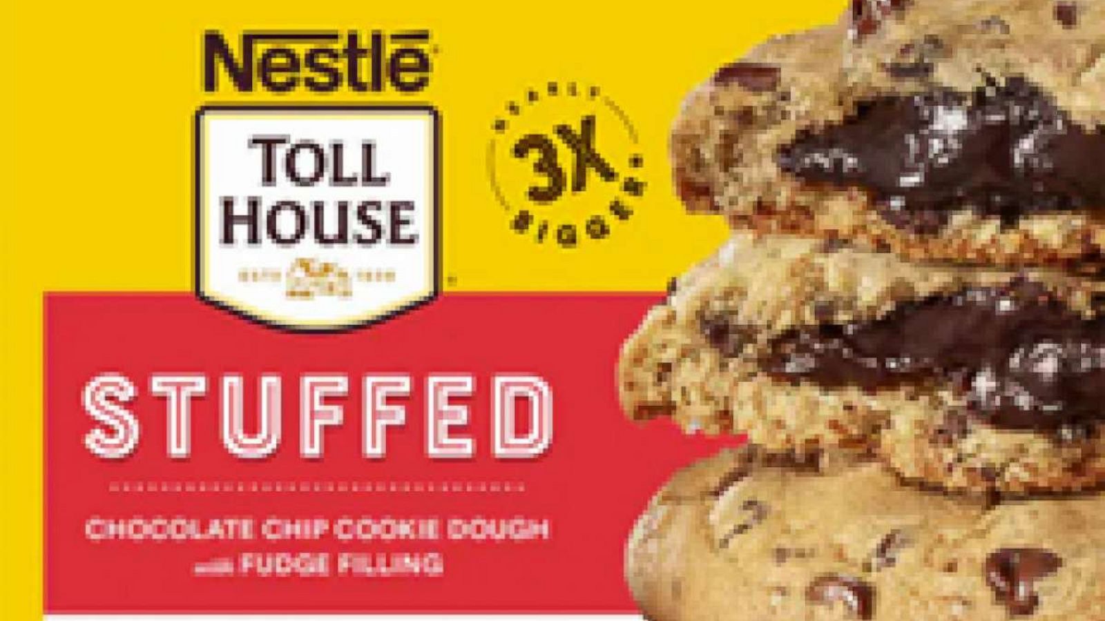 PHOTO: Nestlé USA recalled ready-to-bake refrigerated Nestle Toll House stuffed chocolate chip cookie dough with fudge filling products because of the potential presence of white plastic pieces.
