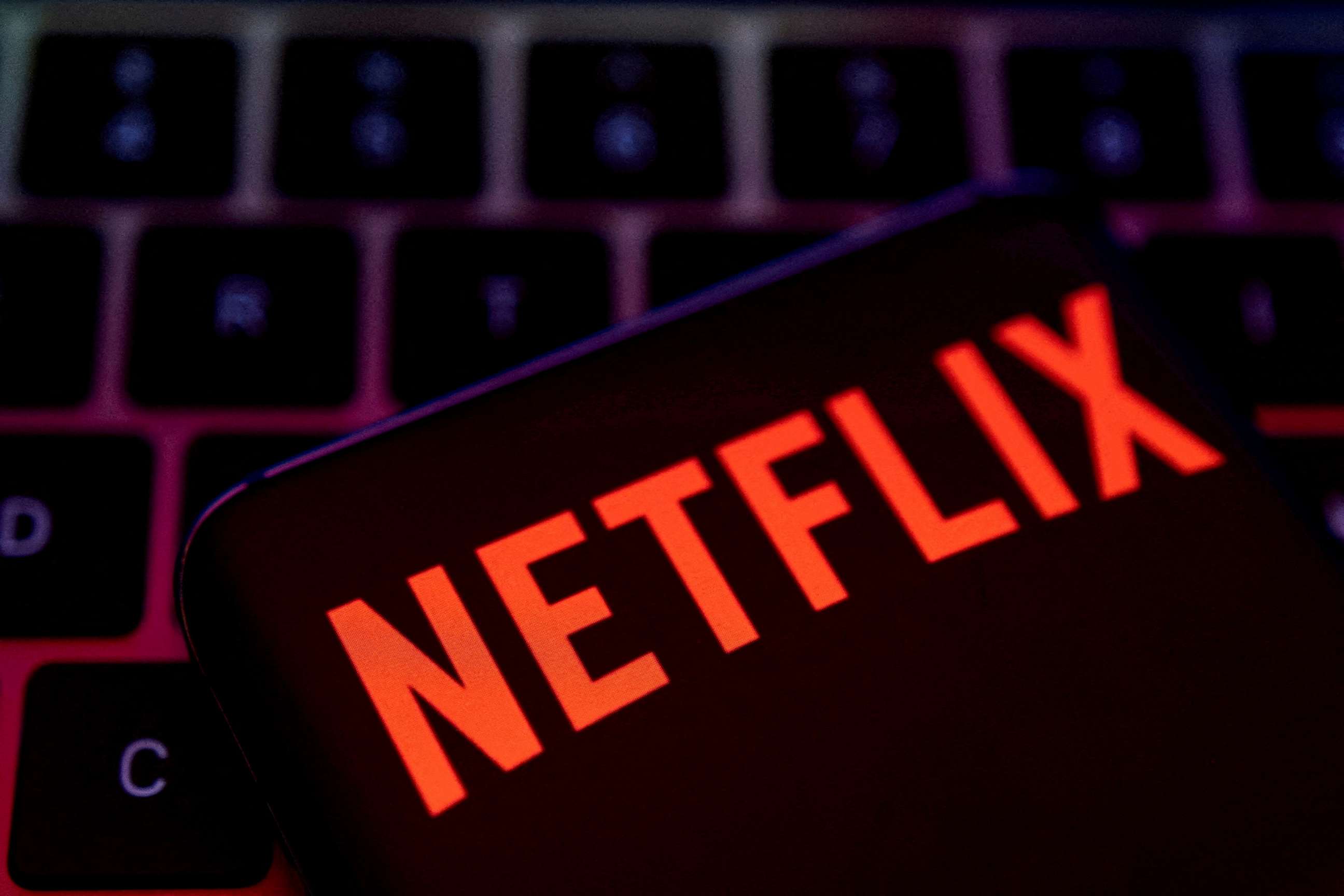 PHOTO: Netflix logo is placed on a keyboard in this illustration taken Apr. 19, 2022.