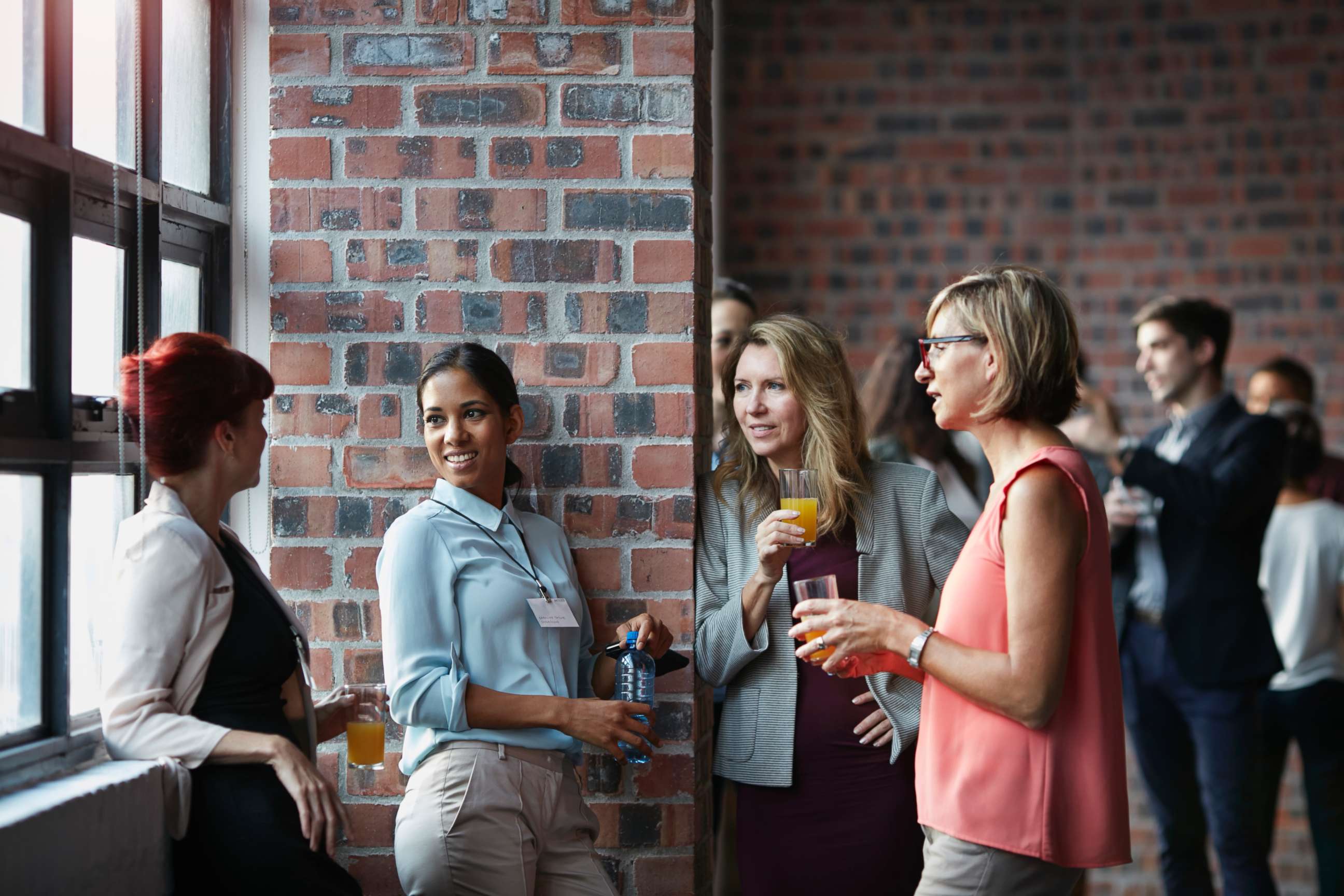 PHOTO: A group of women socialize in this stock photo.