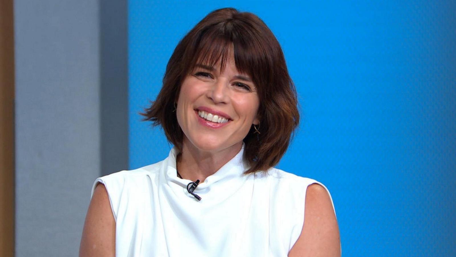 PHOTO: Neve Campbell speaks with "Good Morning America," July 30, 2024.