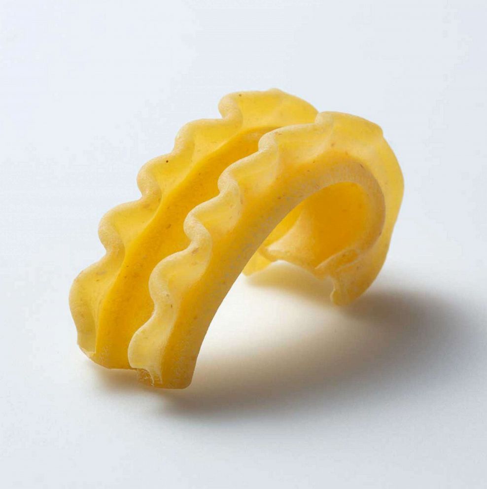 PHOTO: A new pasta shape designed to hang on to more sauce and be easier to eat with a fork, named cascatelli after the Italian word for waterfalls, has been invented, March 3, 2021.