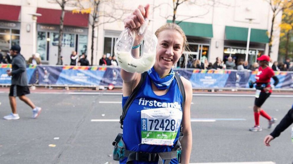 PHOTO: Molly Waitz, 27, of Cutchogue, N.Y., breast pumped while running the 2019 New York City Marathon on Nov. 3, 2019.