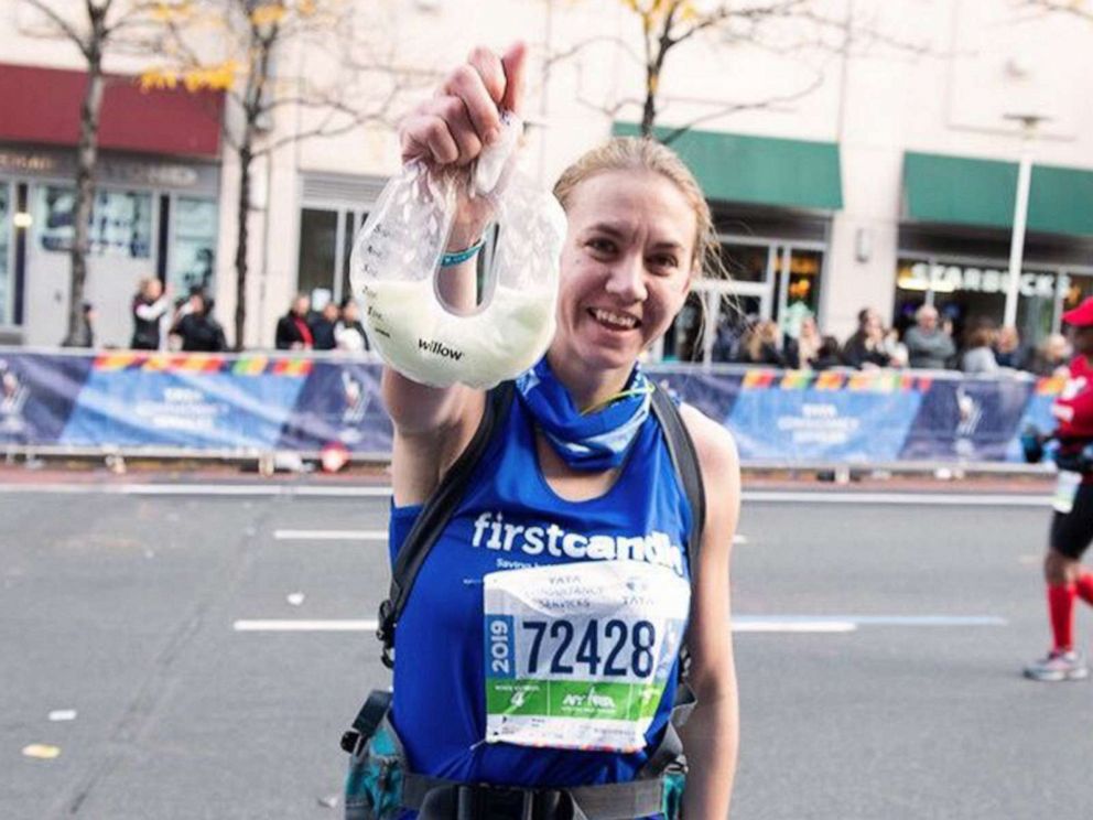 PHOTO: Molly Waitz, 27, of Cutchogue, N.Y., breast pumped while running the 2019 New York City Marathon on Nov. 3, 2019.