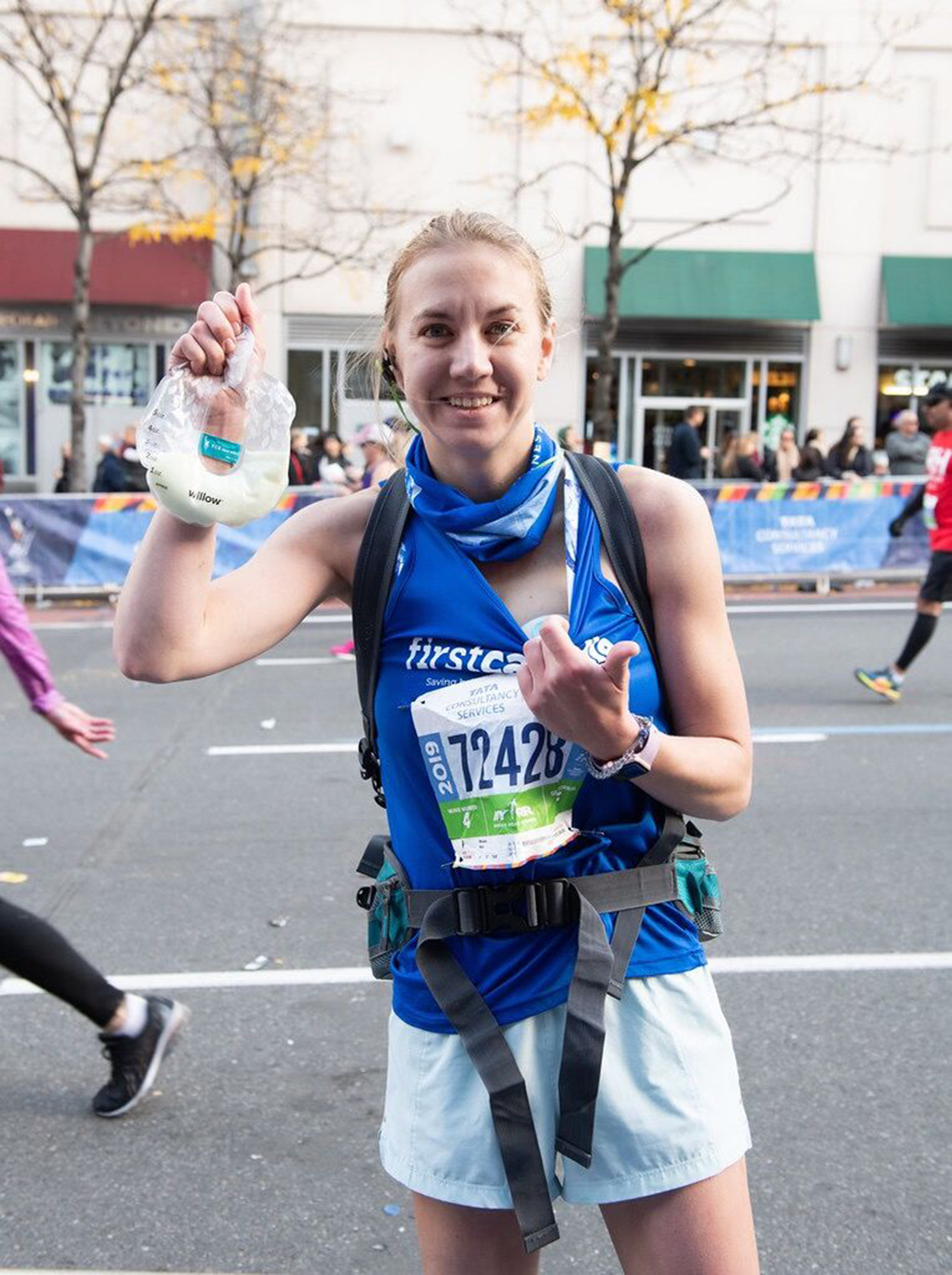 PHOTO: Molly Waitz, 27, of Cutchogue, N.Y., breast pumped while running the 2019 New York City Marathon on Nov. 3, 2019.