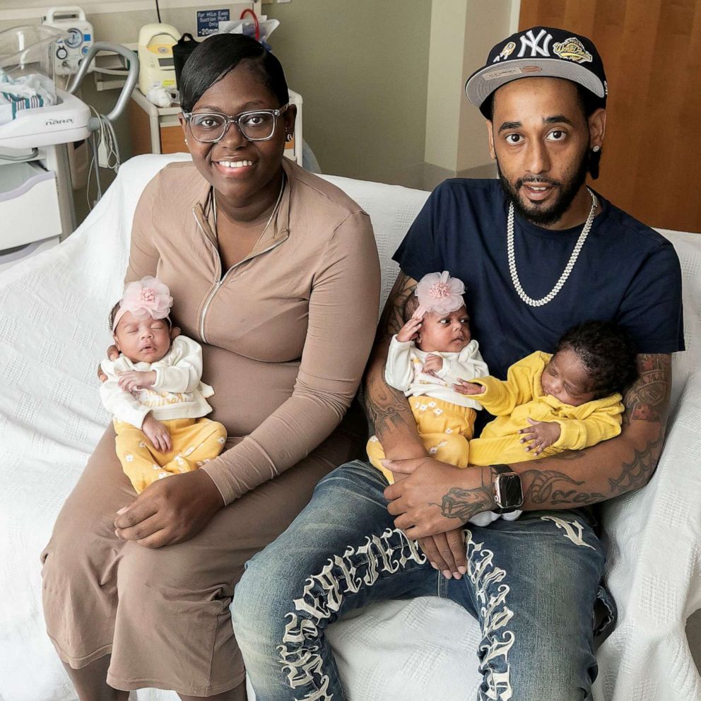 Mom gives birth to triplets few years after having twins