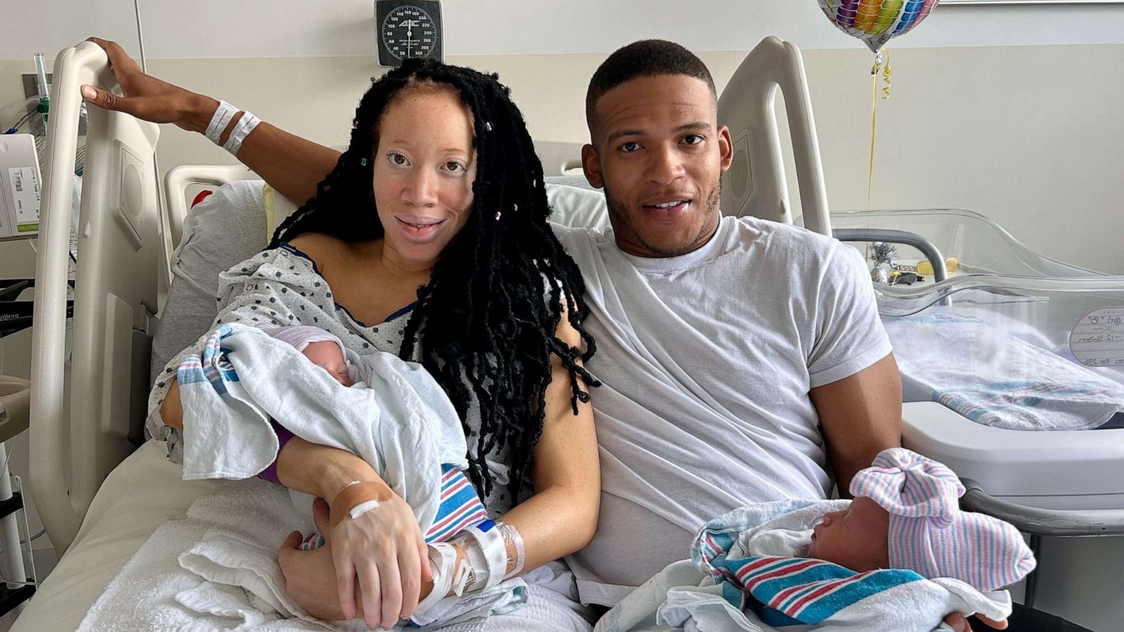 PHOTO: Scierra Blair and Jose Erivin Jr., of Ohio, welcomed twin newborns on their same shared birthday, Aug. 18.