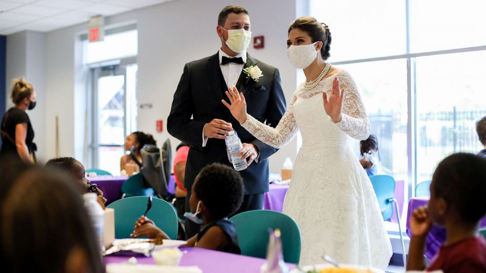 PHOTO: Tyler and Melanie Tapajna donated their catering service with The City Mission in Cleveland, Ohio on their wedding day.