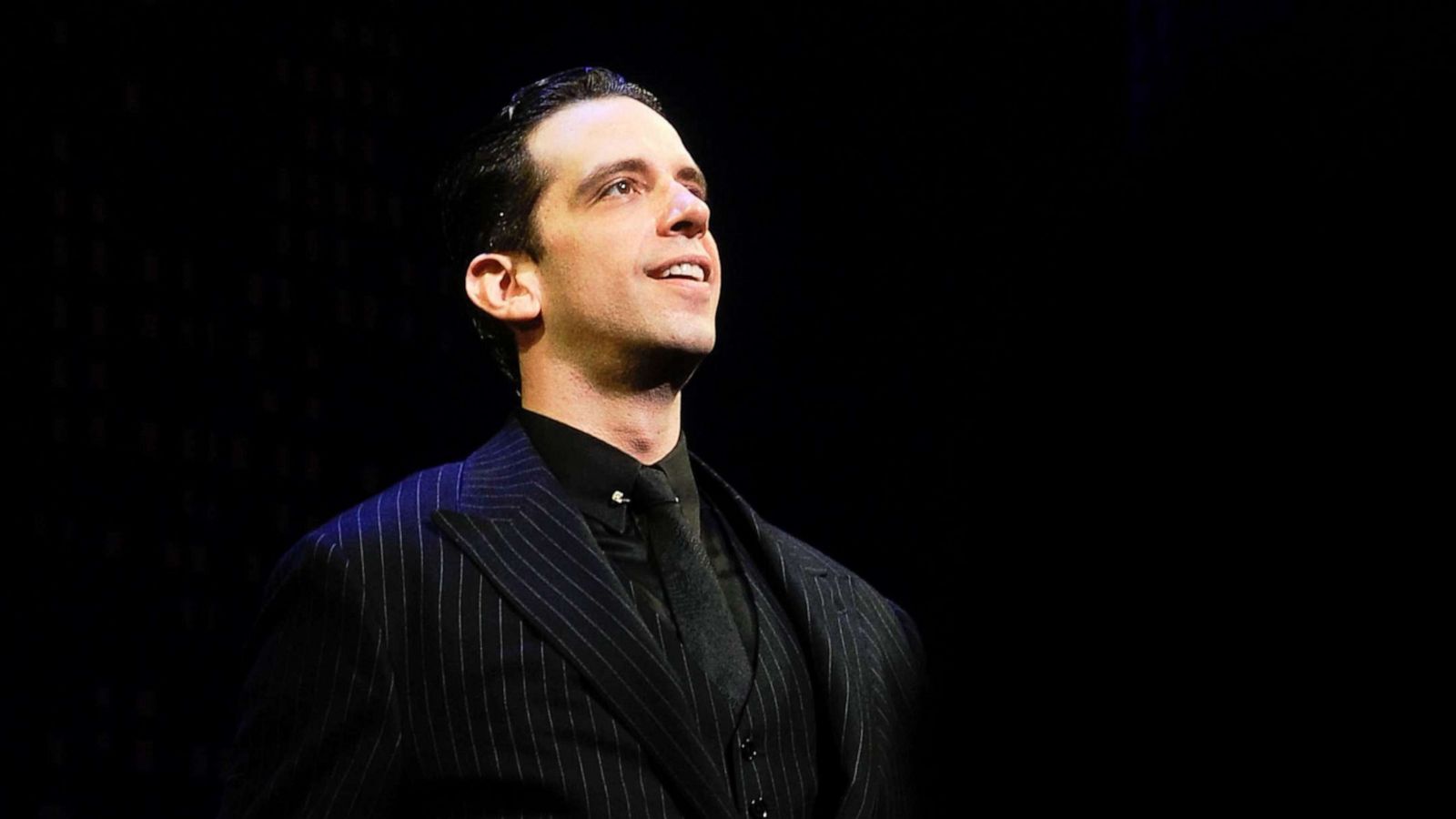 PHOTO: In this April 10, 2014, file photo, Nick Cordero performs during the "Bullets Over Broadway" opening night curtain call at St. James Theatre in New York.