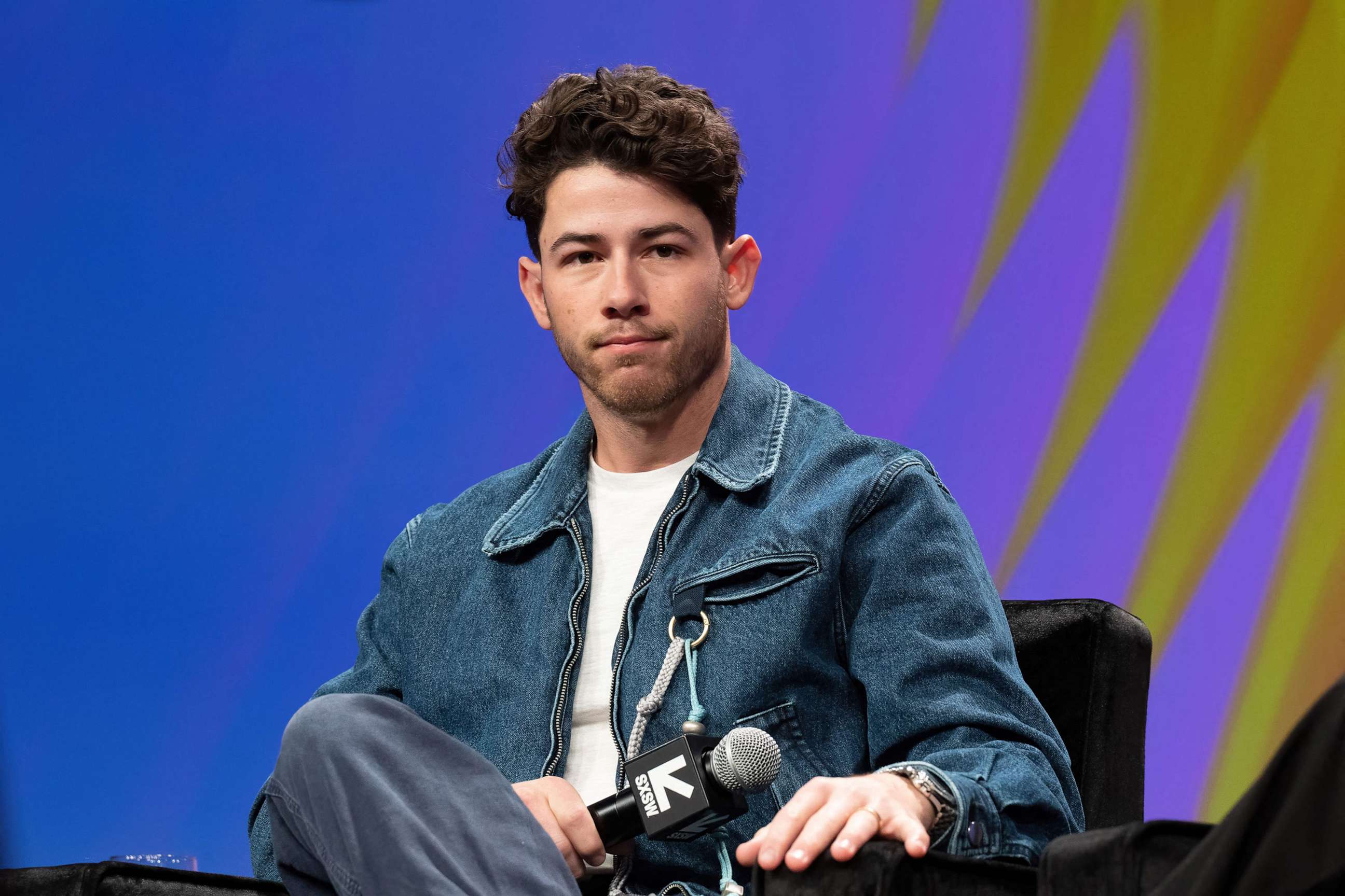 PHOTO: Nick Jonas participates in the featured session "Crushing: The Burden of Diabetes on Patients" at the Austin Convention Center during the SXSW Festival in Austin, Texas, on March 13, 2023.