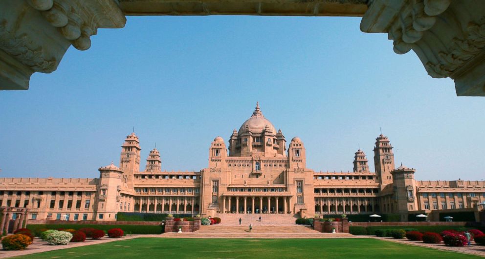 PHOTO: A view of the Umaid Bhawan Palace, also operating as a five-star deluxe hotel, is seen at the historic town of Jodhpur in the desert Indian state of Rajasthan, Jan. 14, 2009.