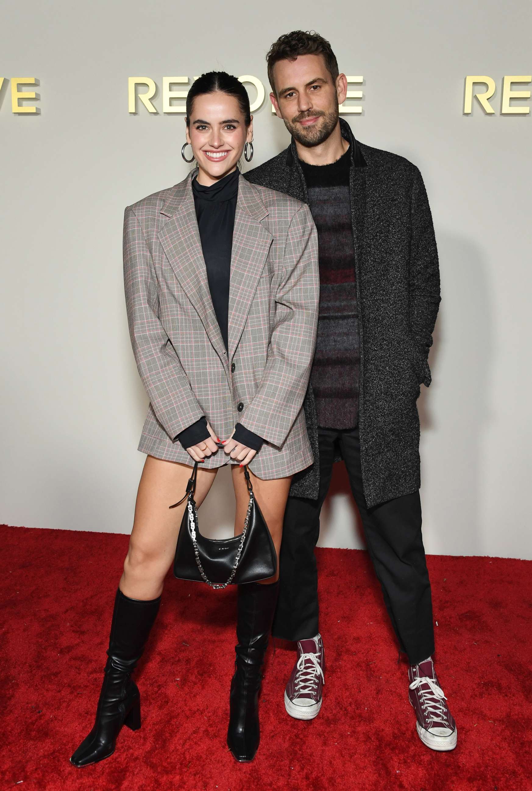 PHOTO: Natalie Joy and Nick Viall attend Revolve x AT&T Present Revolve Winterland, Dec 8, 2022, in Los Angeles.
