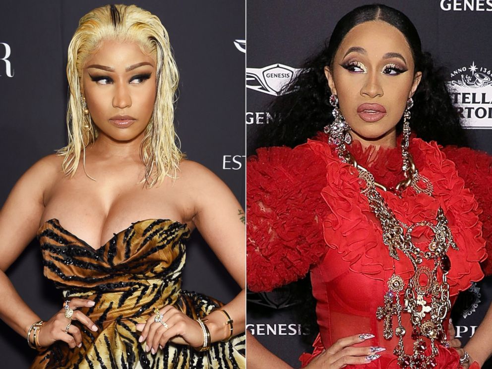 PHOTO: Pictured (L-R) are Nicki Minaj and Cardi B at the 2018 Harper's BAZAAR ICONS Party at The Plaza Hotel on Sept. 7, 2018 in New York City. 