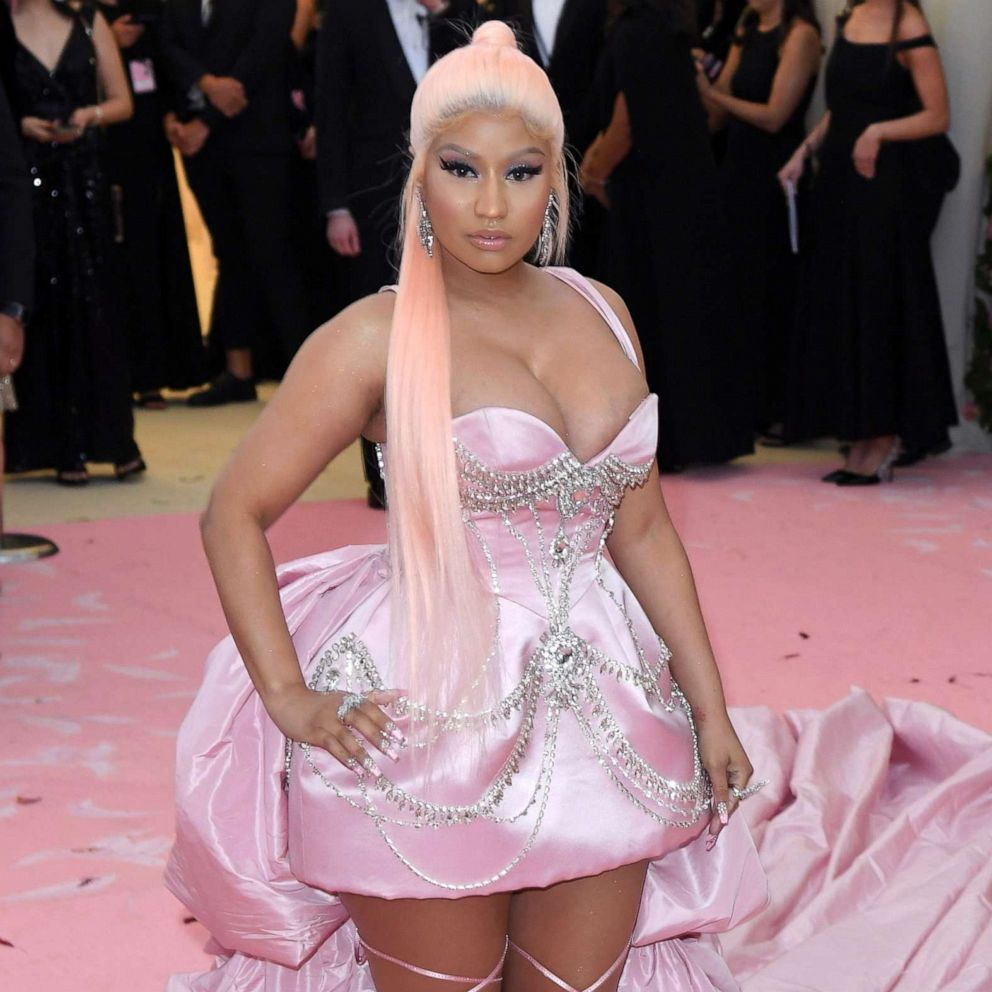 PHOTO: Nicki Minaj arrives for the 2019 Met Gala celebrating Camp: Notes on Fashion at The Metropolitan Museum of Art, May 6, 2019, in New York City.