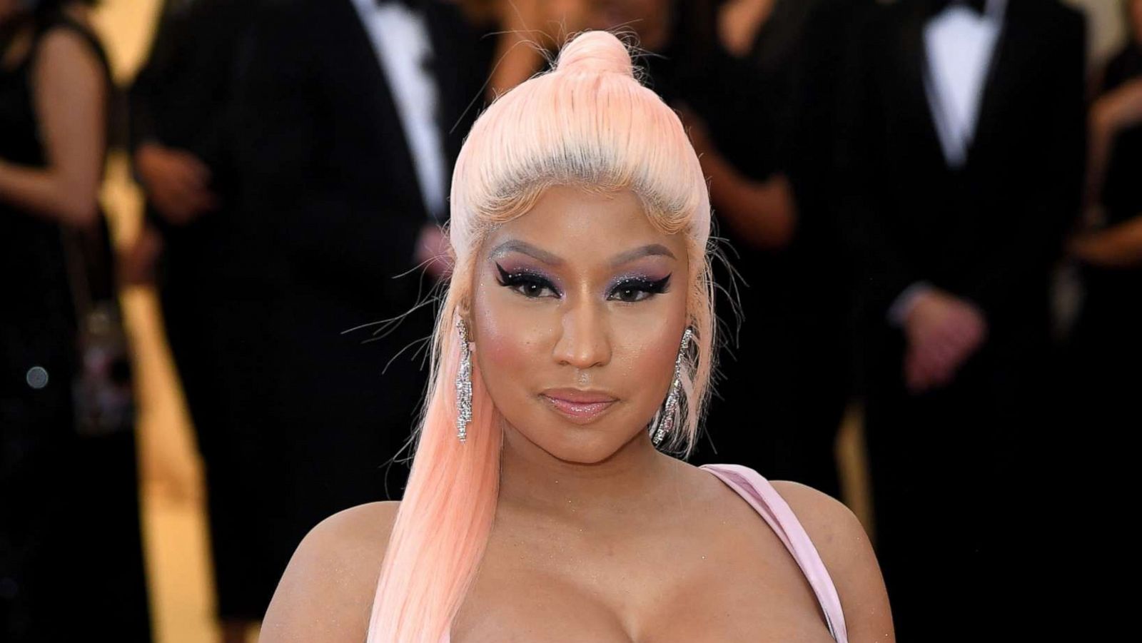 PHOTO: Nicki Minaj arrives for the 2019 Met Gala celebrating Camp: Notes on Fashion at The Metropolitan Museum of Art, May 6, 2019, in New York City.