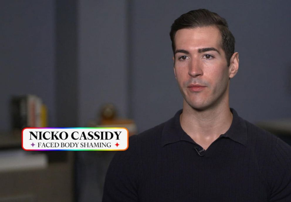 PHOTO: Nicko Cassidy speaks to ABC News about his experience facing body shaming in the gay community.