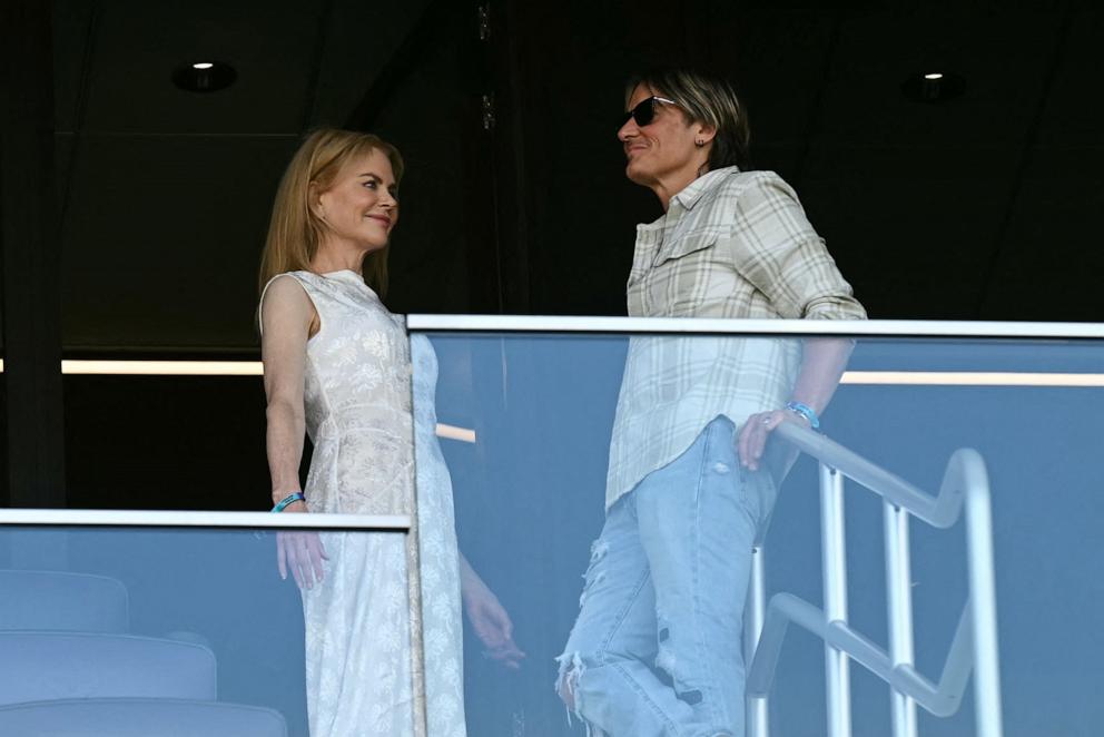 PHOTO: Nicole Kidman and Keith Urban attend the FIFA Club World Cup 2025 Group D football match between US Los Angeles FC and Tunis' Esperance Sportive de Tunis at the Geodis Park stadium in Nashville, June 20, 2025.
