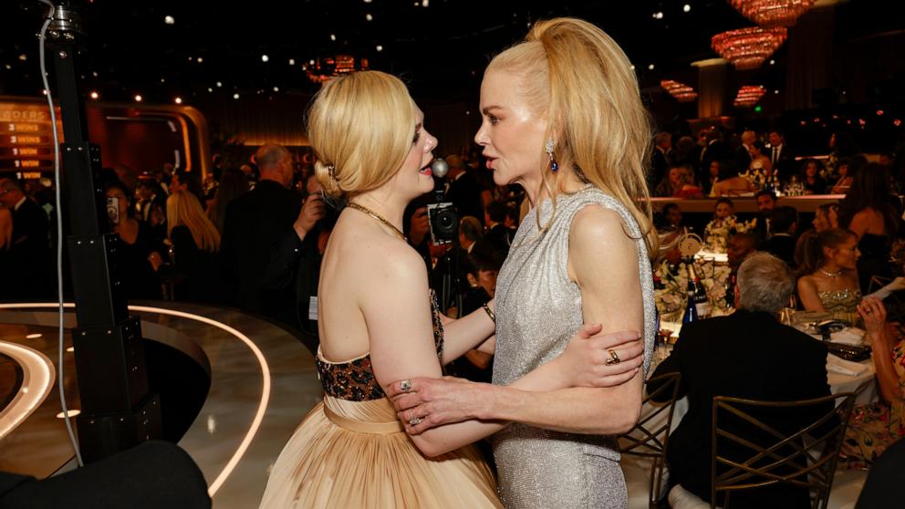 PHOTO: Elle Fanning and Nicole Kidman attend the 82nd Annual Golden Globe Awards, Jan. 5, 2025, in Beverly Hills, Calif.