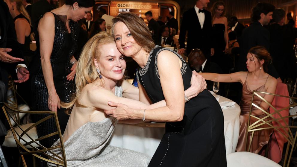 PHOTO: Nicole Kidman and Jodie Foster attend the 82nd Annual Golden Globe Awards, Jan. 5, 2025, in Beverly Hills, Calif.