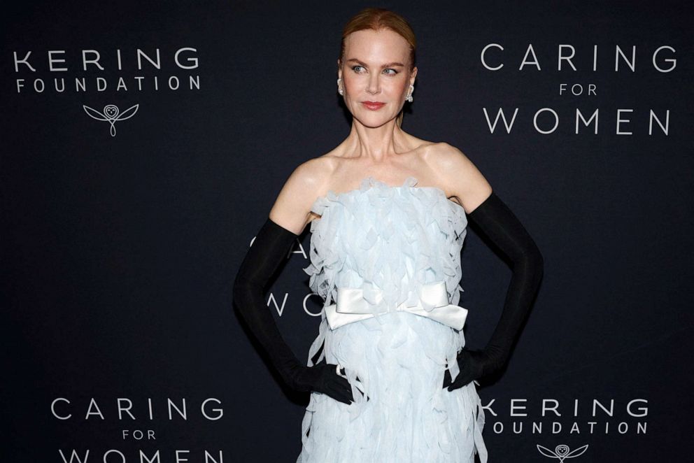 PHOTO: US-Australian actress Nicole Kidman arrives for the Kering Foundation's second annual Caring for Women Dinner at The Pool in New York City, Sept. 12, 2023.