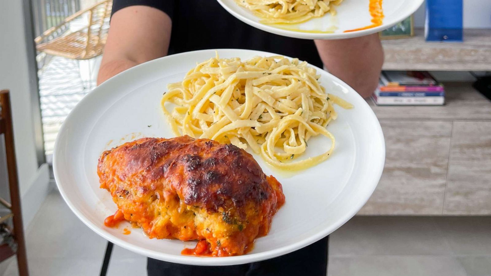 PHOTO: The Succulent Bite shares his chicken parm and one pan fettuccine.