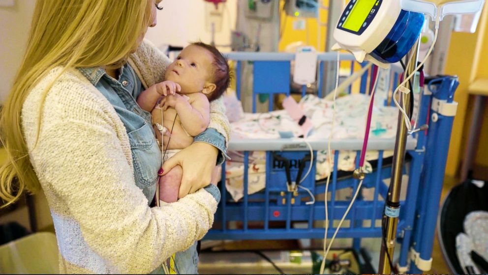 PHOTO: Nicole Blodgett holds her son Bodie on his last day in the Neonatal Intensive Care Unit at UPMC Children's Hospital of Pittsburgh.