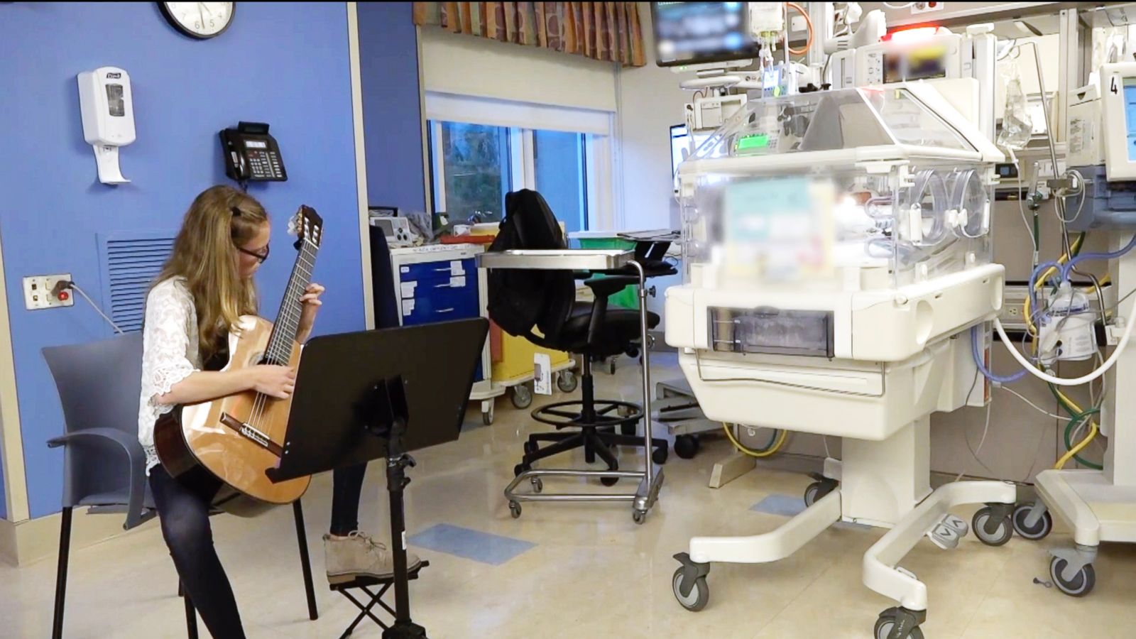 PHOTO: 12-year-old Isabella Ciriello performs music for babies at NewYork-Presbyterian Komansky Children's Hospital's NICU she was born in as a premature infant.