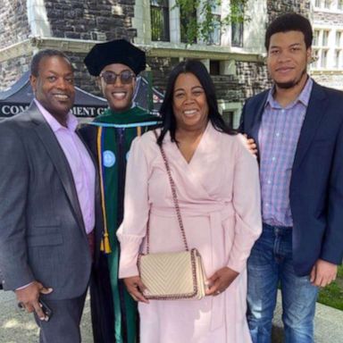 PHOTO: Marcus Mosley graduated from CUNY School of Medicine in New York City on May 26, 2022.