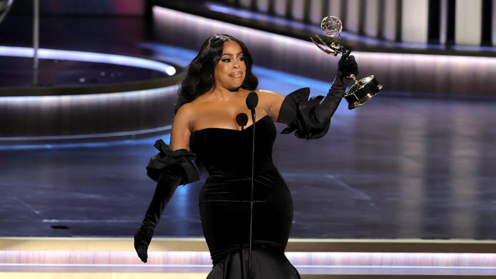PHOTO: Niecy Nash-Betts accepts the Outstanding Supporting Actress in a Limited or Anthology Series or Movie award for "Dahmer – Monster: The Jeffrey Dahmer Story" during the 75th Primetime Emmy Awards at Peacock Theater, Jan. 15, 2024, in Los Angeles.