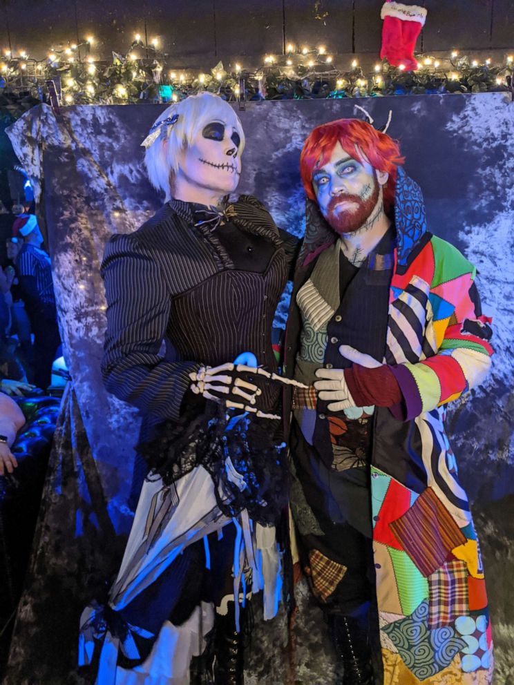 PHOTO: Kei Hoffman and her husband dressed as Jack Skellington and Sally.