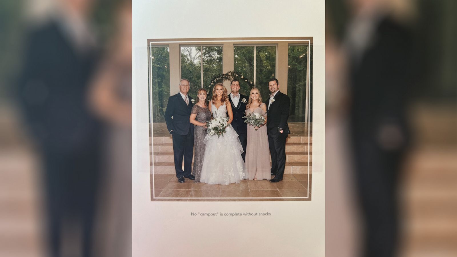 PHOTO: Niki Hunt displays a caption fail in a wedding photo book made by her mom.