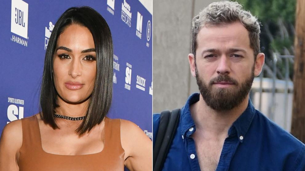 PHOTO: Nikki Bella is pictured in Century City Park on Feb. 12, 2022 . Artem Chigvintsev is seen going to the 'Dancing with the Stars' rehearsals, Nov.29, 2023.