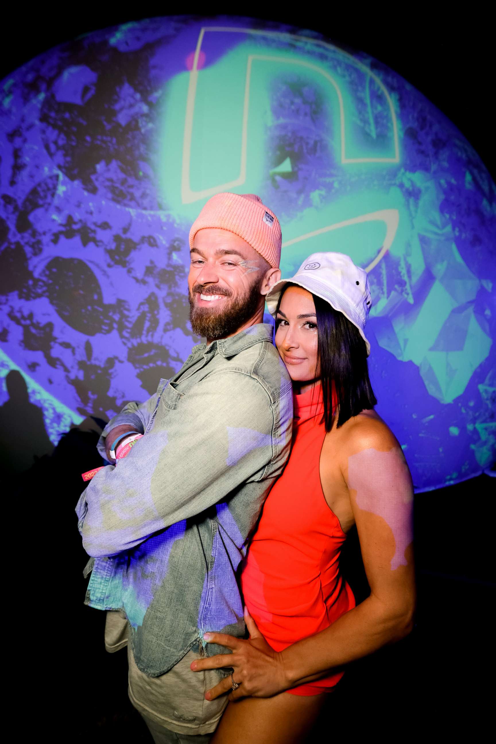 PHOTO: In this April 16, 2022, file photo, Artem Chigvintsev and Nikki Bella attend an event in Thermal, Calif.