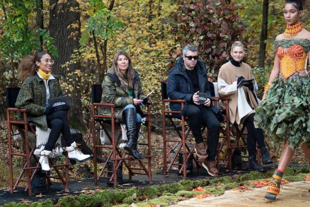 PHOTO: From left, Elaine Welteroth, Nina Garcia, Brandon Maxwell, Karlie Kloss in an episode of "Project Runway."