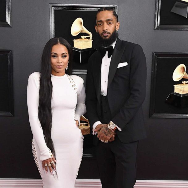 Nipsey Hussle's Girlfriend Lauren London Pays Tribute at Memorial