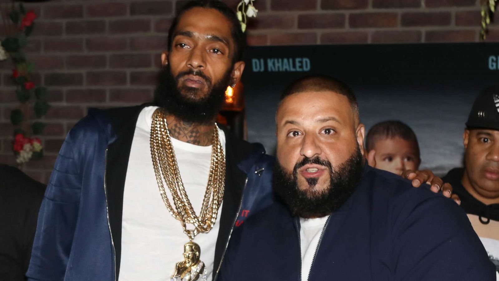 PHOTO: Nipsey Hussle and DJ Khaled attend DJ Khaled 'Grateful' Platinum Celebration in this Aug. 25, 2017 file photo in Los Angeles.