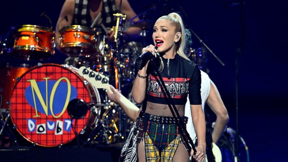 PHOTO: Gwen Stefani of No Doubt performs onstage during the FIREAID Benefit Concert for California Fire Relief at The Kia Forum on January 30, 2025 in Inglewood, California. 