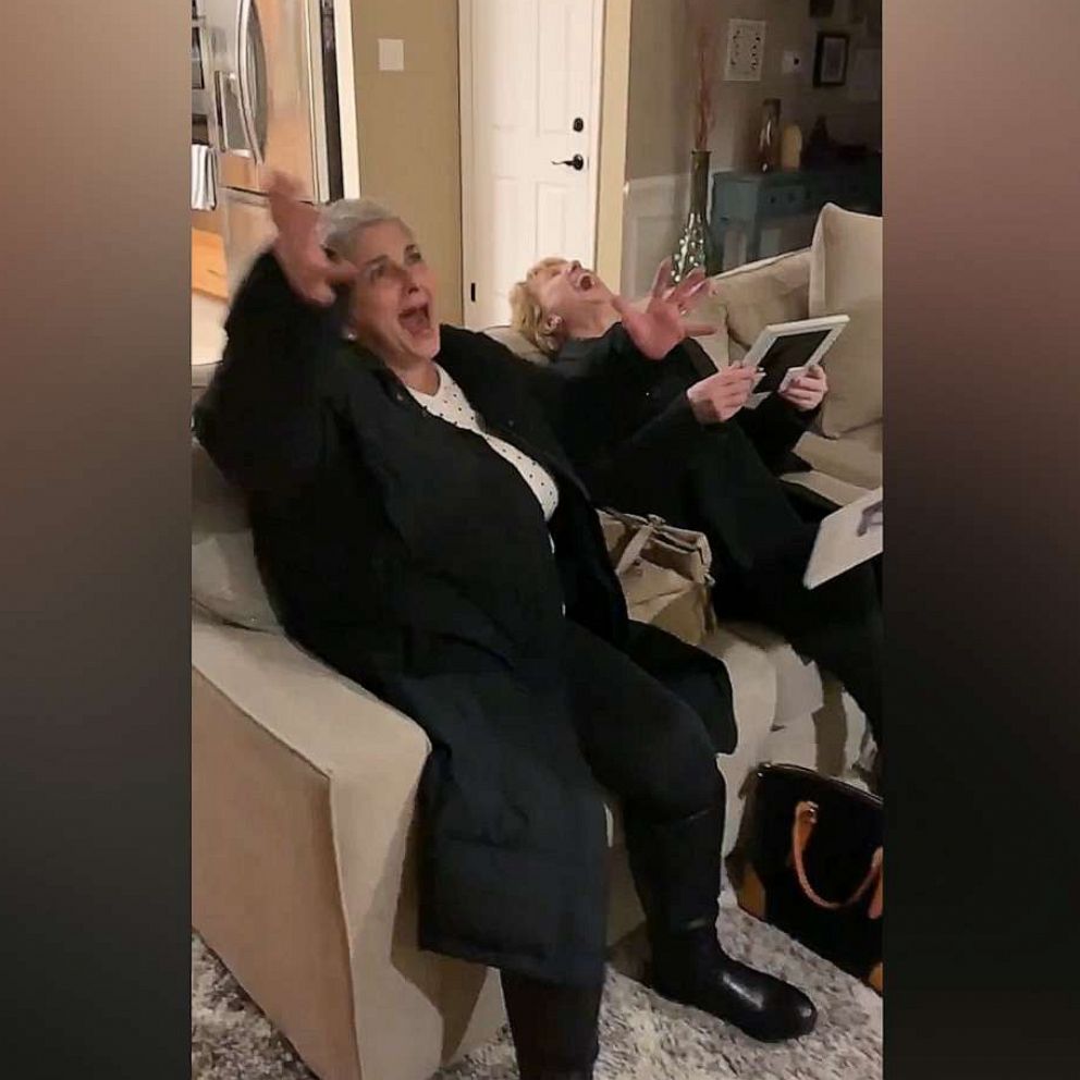 VIDEO: Grandmas have the best -- and loudest -- reaction to pregnancy news