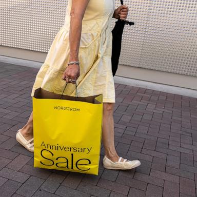 PHOTO: SA shopper carries a Nordstrom bag in Walnut Creek, Calif., on July 15, 2026. 