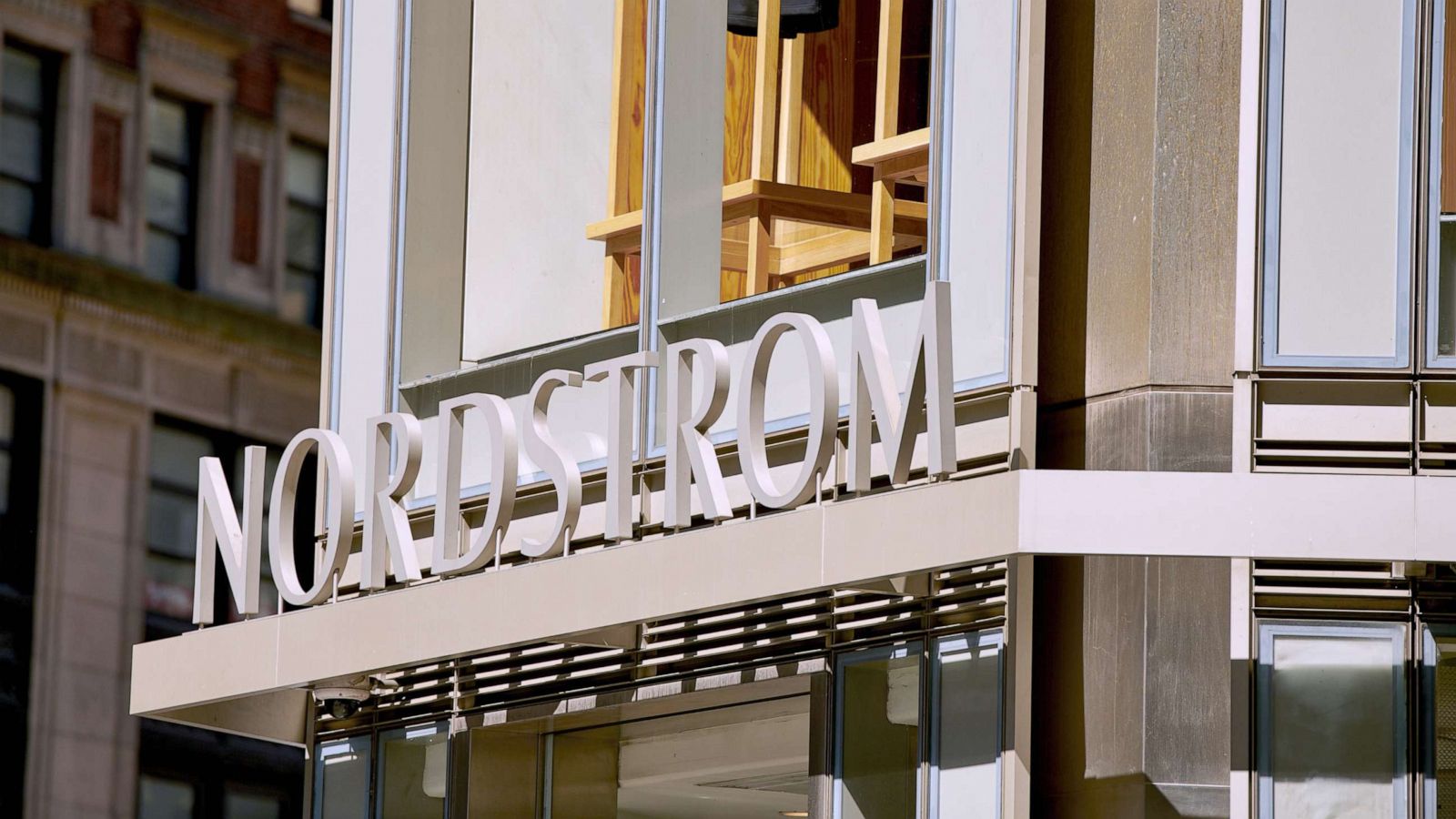 PHOTO: Signage outside the Nordstrom flagship retail store in New York, Aug. 25, 2022.