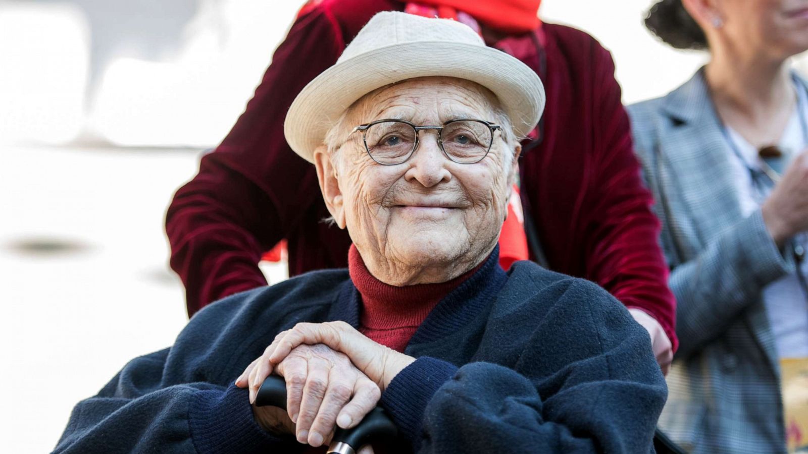 PHOTO: Norman Lear attends Jane Fonda's Fire Drill Friday at Los Angeles City Hall, Feb. 7, 2020, in Los Angeles.