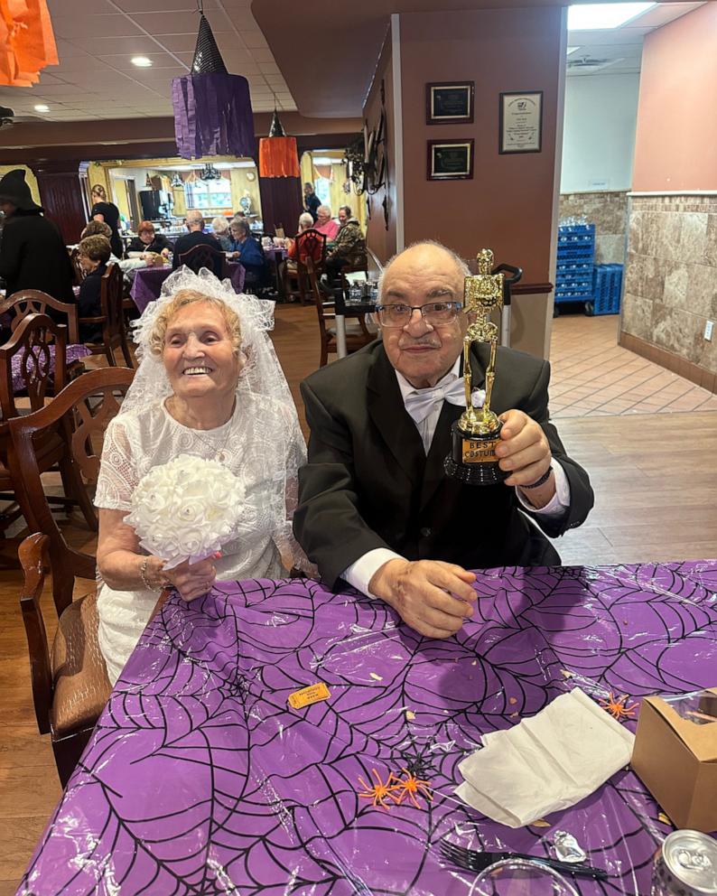 PHOTO: Maria and Norman Leo won "best costume" at their retirement community's Halloween party.