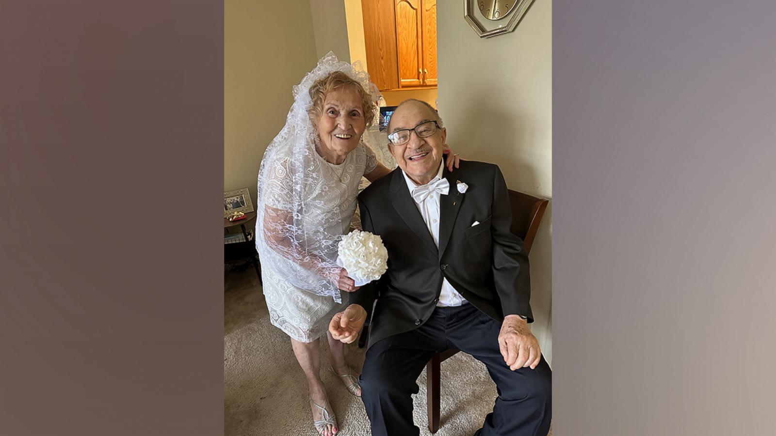 PHOTO: Maria and Norman Leo, both 91, married on Oct. 31, 1959. They dressed up as a bride and groom to celebrate their 64th wedding anniversary this week.