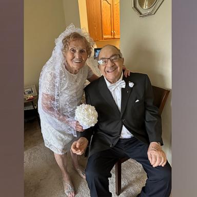 PHOTO: Maria and Norman Leo, both 91, married on Oct. 31, 1959. They dressed up as a bride and groom to celebrate their 64th wedding anniversary this week.