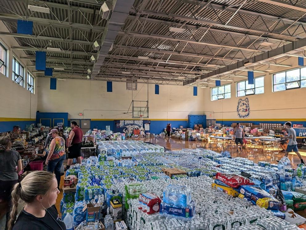 PHOTO: After Hurricane Helene devastated parts of North Carolina, many schools turned into community resource centers.