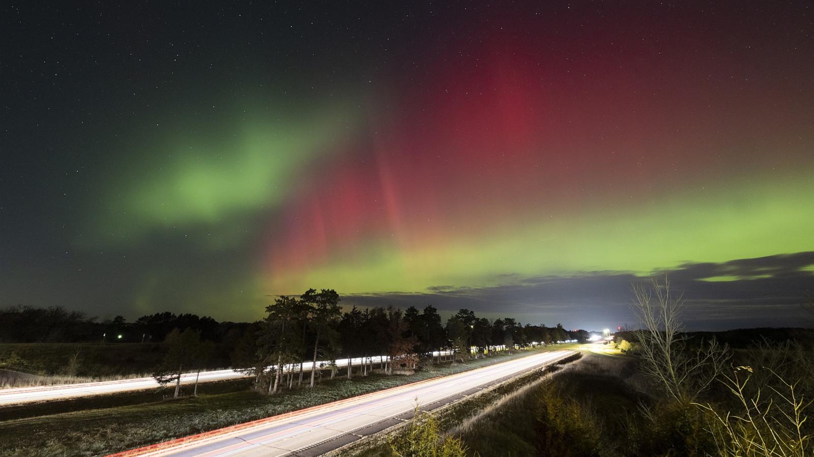 PHOTO: The aurora dances across the night sky over Princeton, Minnesota, November 11, 2025.