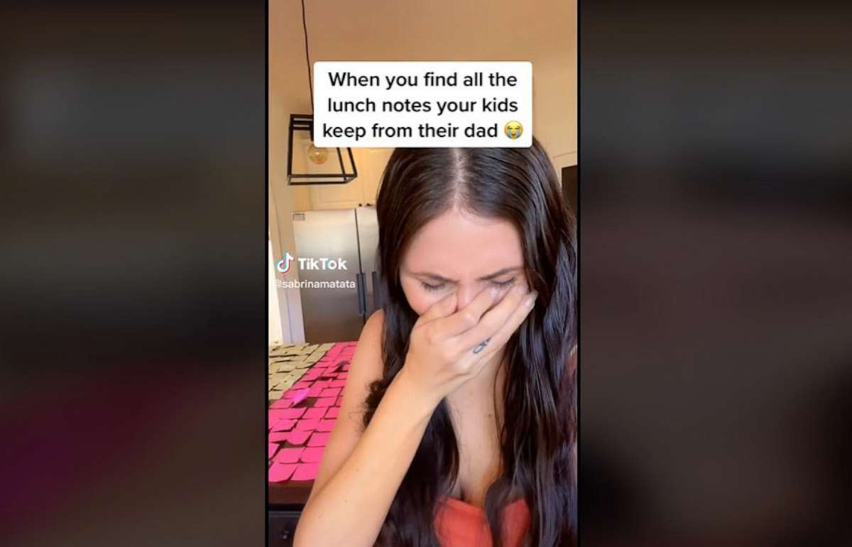 PHOTO: Sabrina Clendenin, a mom of three, shared her husband's sweet tradition of writing lunch notes to their kids in a viral TikTok post.