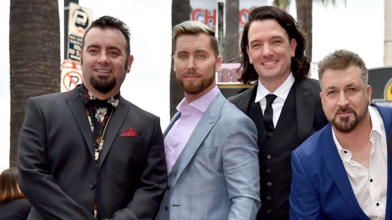 PHOTO: Chris Kirkpatrick, Lance Bass, JC Chasez, Joey Fatone and Justin Timberlake of NSYNC are honored with a star on the Hollywood Walk of Fame, April 30, 2018, in Hollywood, Calif.