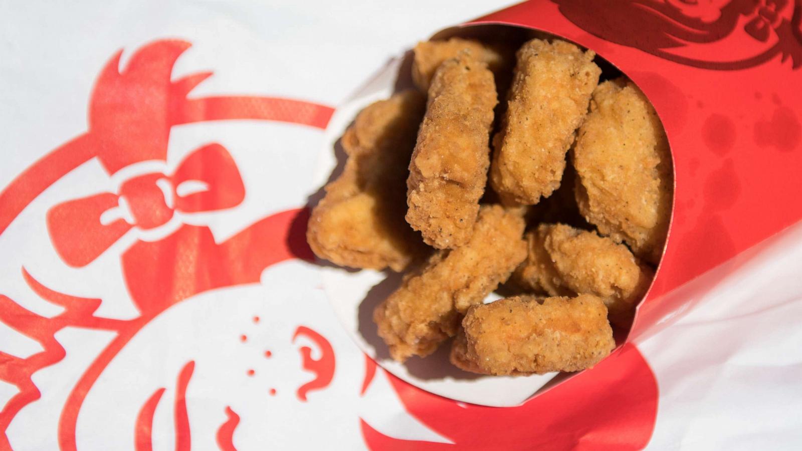 PHOTO: Wendy's fast food chain chicken nuggets are viewed in Bowie, Md., May 9, 2017.