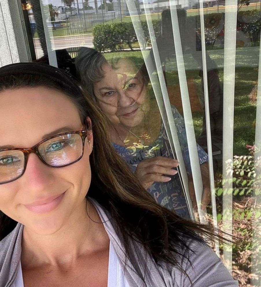 PHOTO: In January and February, Megan Patterson, a nurse at Bayfront Health St. Petersburg, Florida, gave the first and second doses of a COVID-19 vaccine to her paternal grandmother, Susan Patterson, 80, who is lovingly known as "Gramma."   