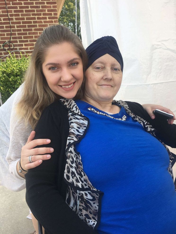 PHOTO: Edina Habibovic, 22, graduated from Chamberlain University's College of Nursing & Public Health in Chicago, in December 2020. Her mother, Sevala Habibovic, 46, died in 2017 from breast cancer. Here, Edina poses beside her mom in an undated photo.